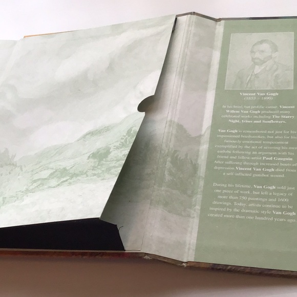 Journal Vincent Van Gogh magnet fold cover snd back envelope lined unused - Picture 5 of 8